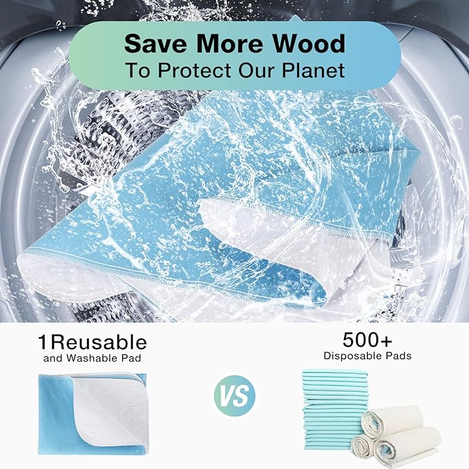 Bed Pads Washable Waterproof, Waterproof Mattress Protector & Washable Pee Pads - Image 4
