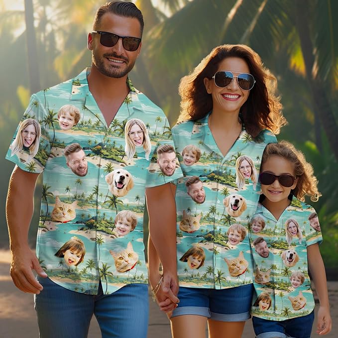 Custom Hawaiian Shirt with Face Photo Picture - Image 3
