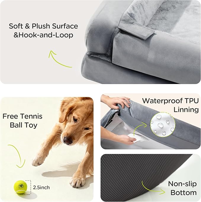 Extra Large Dog Bed, Orthopedic XL Washable Memory Foam Bed - Image 6