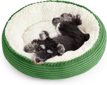 Love's cabin Round Donut Cat and Dog Cushion Bed, 25in Pet Bed by Lovescabin