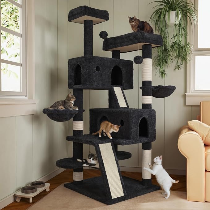 MUTICOR 66 Inches Multi-Level Large Cat Tree Tower by MUTICOR