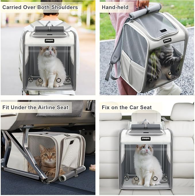 Cat Carrier Backpack, Large Pet Carrier Backpack, Cat Travel Backpack - Image 6