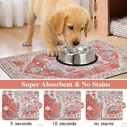 famibay Dog Food Mat, Absorbent Cat Dog Mats - Image 2
