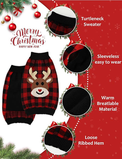 Dog Christmas Sweater, Soft Warm Pet Clothes Coat - Image 3