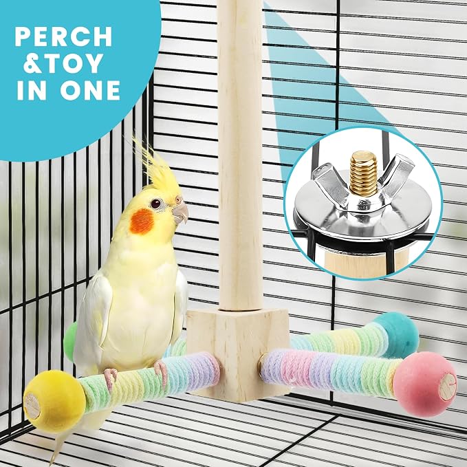 Upgraded Parrot Perch Toy, Rotating Bird Perch Stand - Image 7