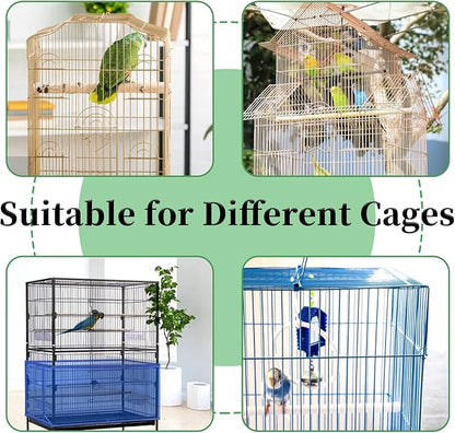 Daoeny Large Bird Cage Cover, Bird Cage Seed Catcher, Adjustable Soft Airy - Image 6