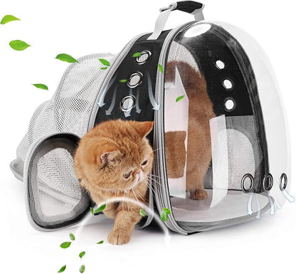 Lollimeow Cat Carrier Backpack, Expandable Bubble Pet Carrier by Lollimeow