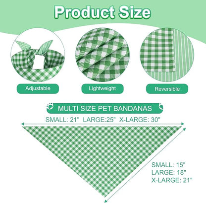 Dog Bandana Green XLarge 1PCS, Summer Spring Scarf - Image 3