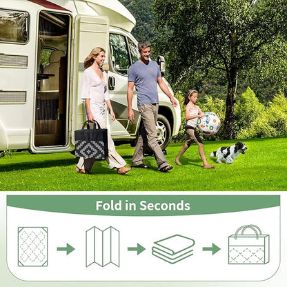 GENIMO Outdoor Rug for Patio Clearance, Reversible Plastic Straw Rugs for RV - Image 6