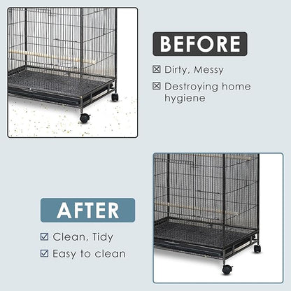 Bissap Bird Cage Seed Catcher, 90-118‘’ Universal Birdcage Net Nylon 31.8'' H - Image 5