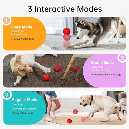 Interactive Dog Ball, Automatic Moving, Bouncing and Rotating, Silent Foam - Image 3
