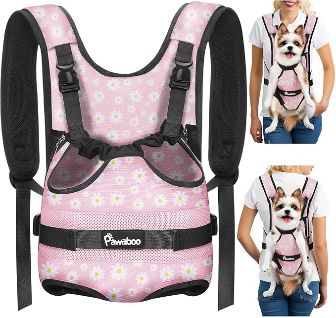 Pawaboo Pet Dog Front Carrier Backpacks, Legs Out Pet Carrier Backpack by Pawaboo