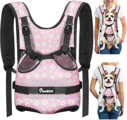 Pawaboo Pet Dog Front Carrier Backpacks, Legs Out Pet Carrier Backpack by Pawaboo