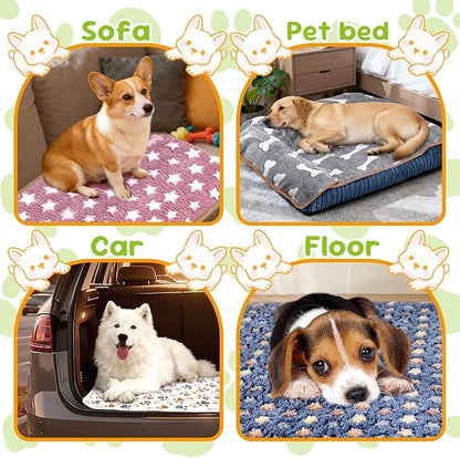 6 Pcs Dog Blanket Super Soft Pet Puppy Blankets Calming Dog Blankets - Image 7