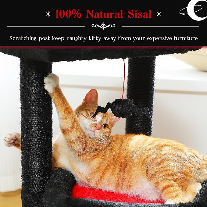 PEQULTI Cat Tree Gothic Cat Tower - Image 3
