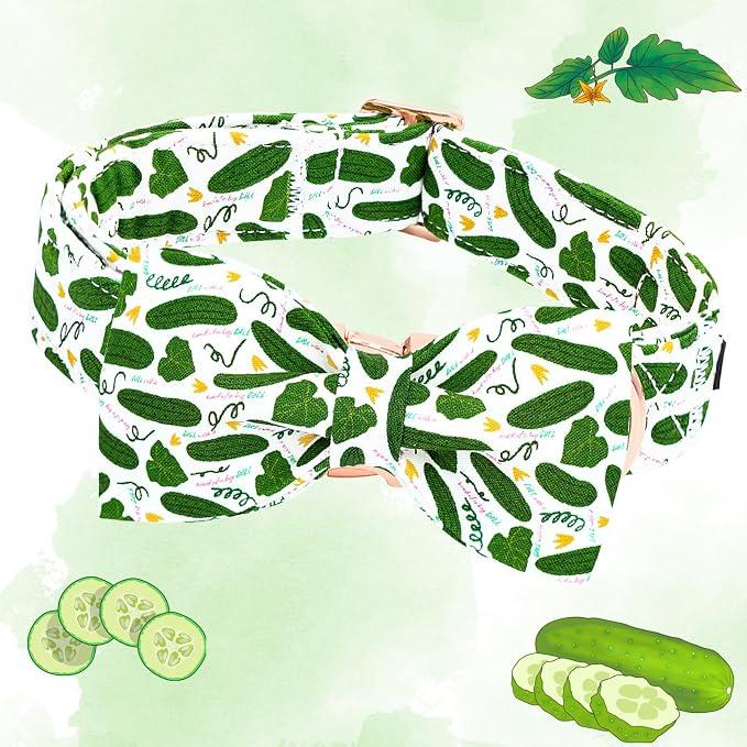 Lionheart glory Dog Bow Collar Cucumbers Print Dog Collar - Image 3