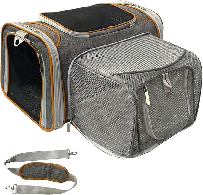 Mr. Peanut's Expandable Airline Approved Soft Sided Pet Carrier, Luxury Travel by MrPeanuts