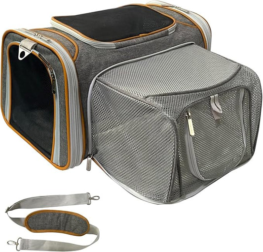 Mr. Peanut's Expandable Airline Approved Soft Sided Pet Carrier, Luxury Travel by MrPeanuts