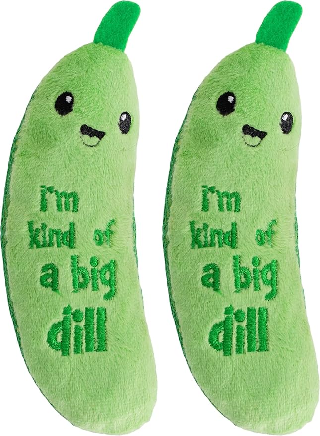 Catstages Crunchy Pickle Kicker Cat Toy – Plush Crinkle Toy by Catstages