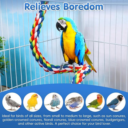 iplusmile Bird Rope Perch Swing & Climbing Toy - Image 5