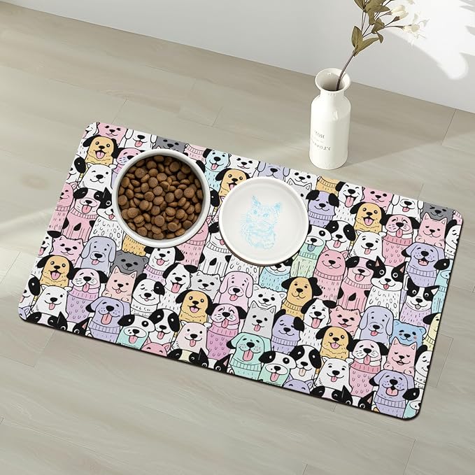 Pet Feeding Mat for Floors Waterproof Dog Mat for Food and Water Absorbent - Image 9