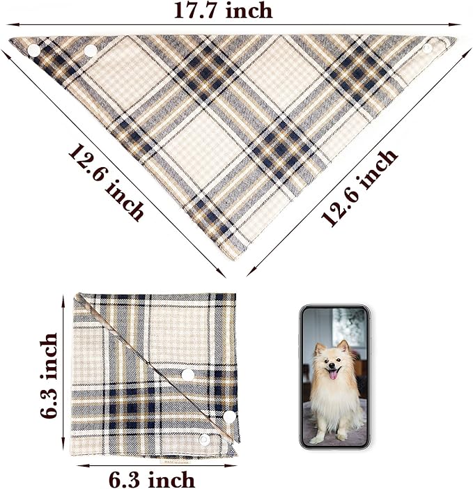 5PCS Dog Bandanas with Button - Image 3