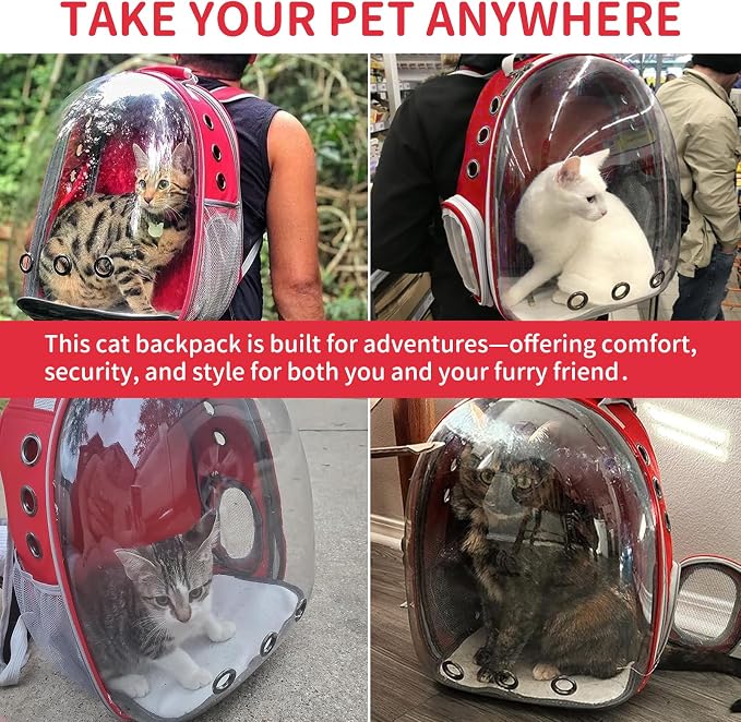 Cat Backpack Carrier, Back Expandable Pet Backpack - Image 7