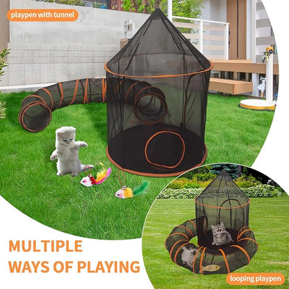 Outdoor Cat Enclosure with Tunnel - Image 8