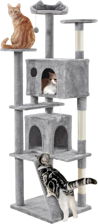 Yaheetech Tall Cat Tree, 80in Multi-Level Cat Tower by Yaheetech