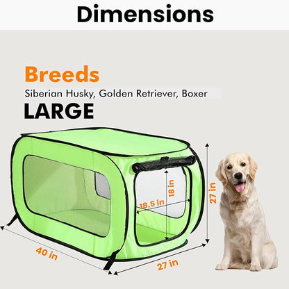 Beatrice Home Fashions Portable, Collapsible, Pop Up Kennel Travel Cat and Dog - Image 2