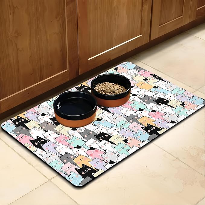 Pet Feeding Mat for Floors Waterproof Dog Mat for Food and Water Absorbent - Image 8