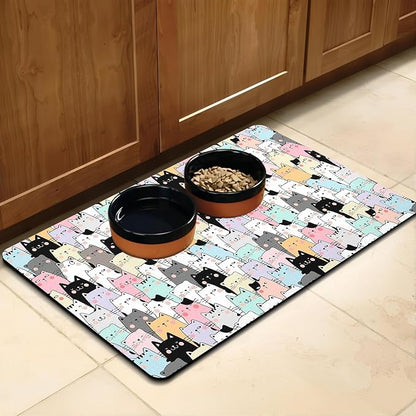 Pet Feeding Mat for Floors Waterproof Dog Mat for Food and Water Absorbent - Image 8