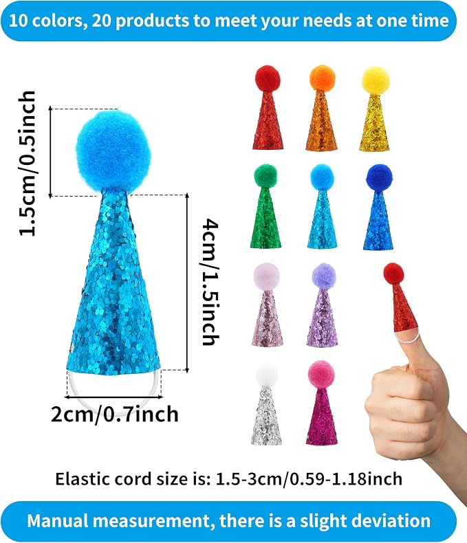 PET SHOW 10 Pack Mini Party Hats - Image 2