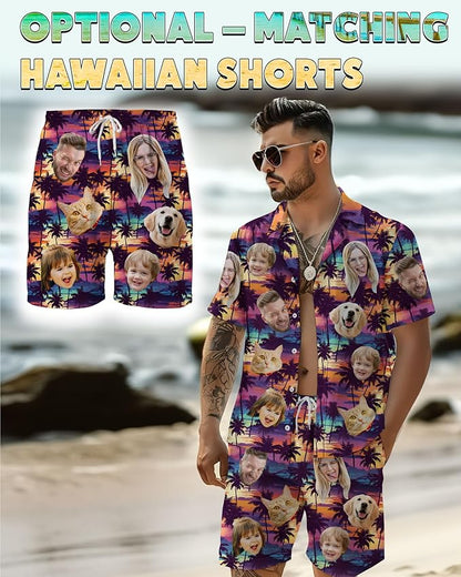 Custom Hawaiian Shirt with Face Photo Picture - Image 7