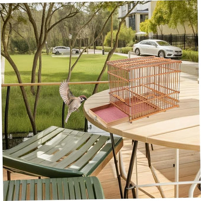 Hemoton Portable Lightweight Bamboo Bird Cage - Image 8