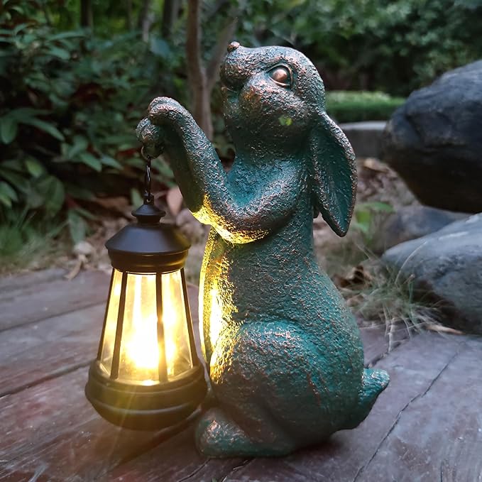 Rabbit Garden Statue Outdoor Décor by Unknown