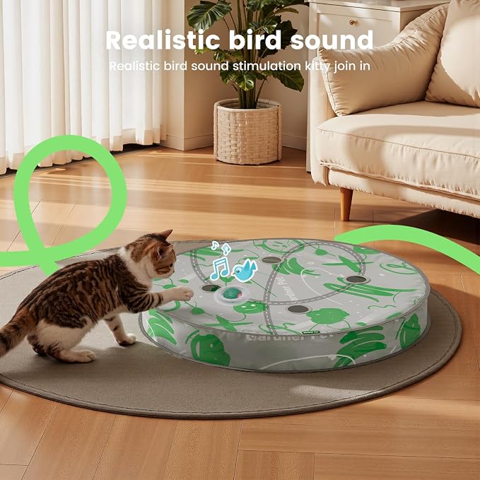Gardner Pet Interactive Cat Toys Ball, Self Moving Ball in 4 Holes Play Mat - Image 5