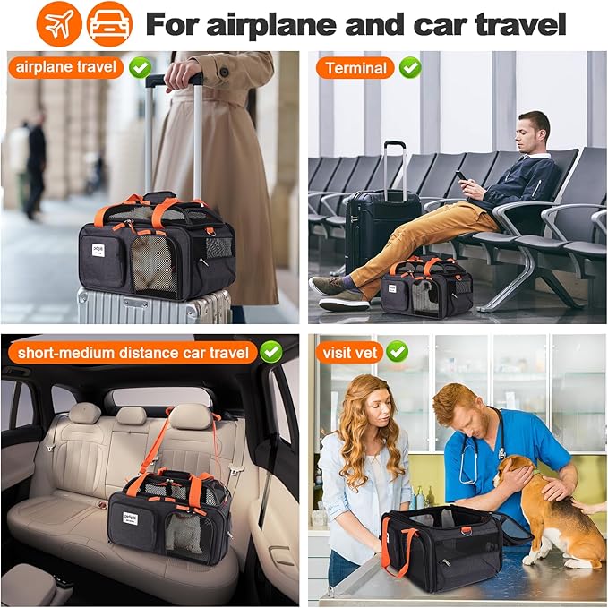 19x13x9 TSA Approved top Expandable pet Carrier - Image 6