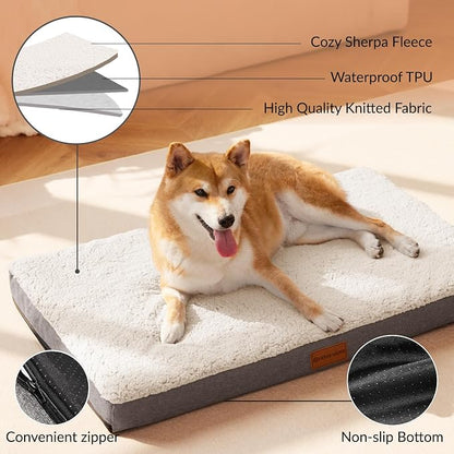 Patas Lague Orthopedic XL Dog Bed Large Sized Dog 48''X30'', Soft Waterproof - Image 3