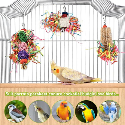 Morezi Bird Swing for cage Parakeet Parrot Swing Wood Ladder Toy Accessories - Image 5