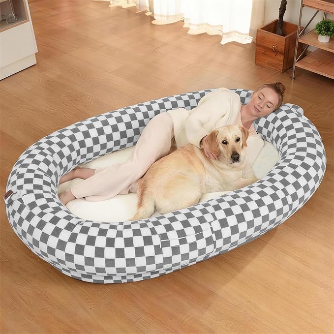 Human Dog Bed for Adults and Pets, Waterproof & Machine Washable, Durable by Wozoke