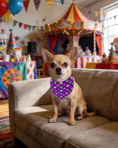 PET SHOW 50 Pack Mardi Gras Dog Bandanas Bulk - Image 7