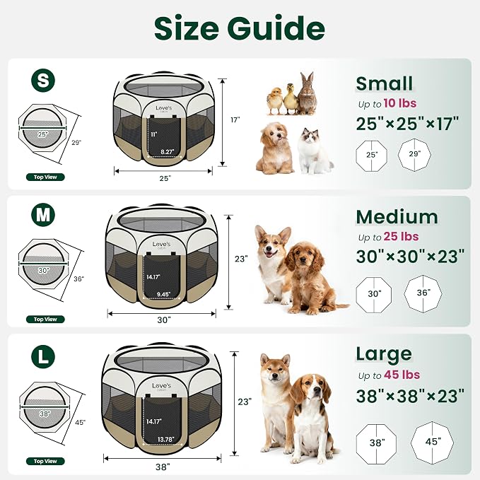 Love's cabin Pet Puppy Dog Playpen, Medium Dog Tent Crates Cage Indoor/Outdoor - Image 2