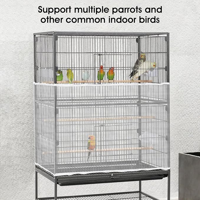 Sibba Bird Cage Seed Catcher Airy Gauze Guard Catcher Parrot Nylon Mesh Net - Image 4