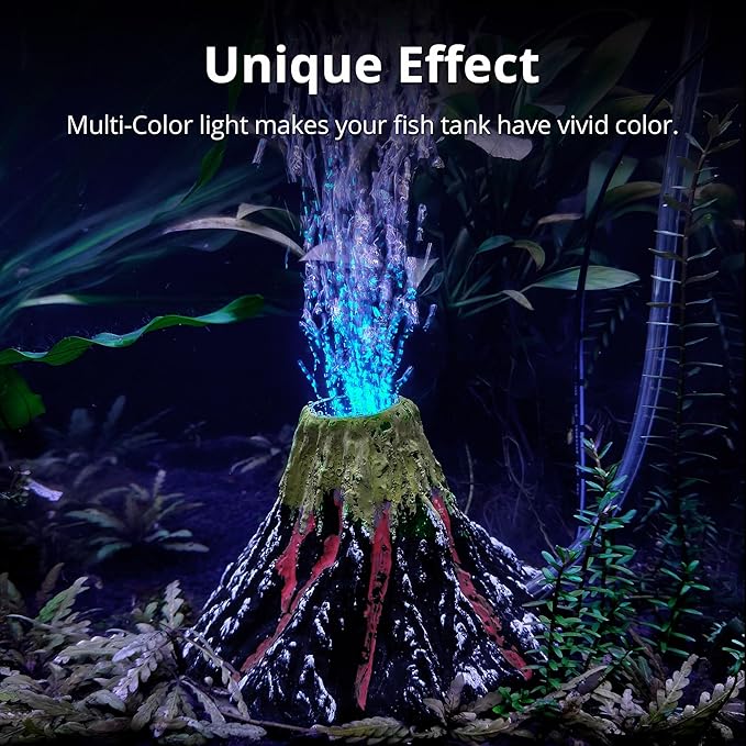 NICREW Aquarium Volcano Ornament Kit, Bubbler Decorations - Image 2
