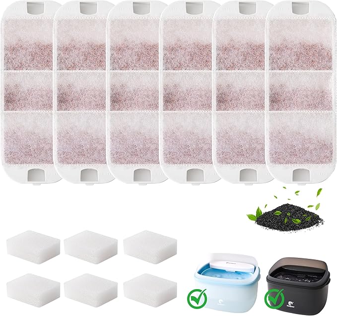 6 Pack Dog Water Fountain Filters, Filter Replacement by Unknown