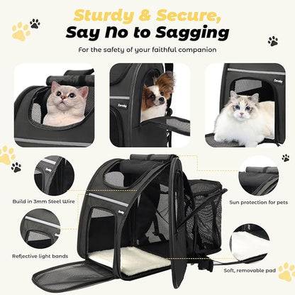 Zavothy Cat Backpack Carrier, Expandable Airline Approved Pet Backpack - Image 3