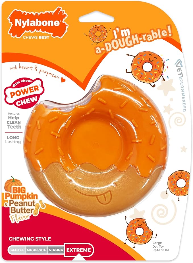 Nylabone Limited Edition 70th Birthday Donut Power Chew Toy - Image 9