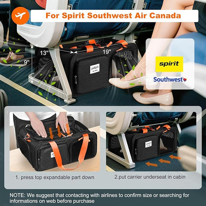 19x13x9 TSA Approved top Expandable pet Carrier - Image 3