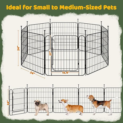 Yaheetech Expandable Dog Playpen, 8 Panel 24 inch Puppy Playpen - Image 6